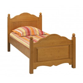 Lit 90 x 190 Pin Miel 1 Place et Sommier
