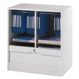 Classeur à Rideau Largeur 70 cm Hauteur 76 cm 8 Niches 2 Kits DS