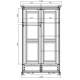 Grande armoire 2 portes 2 tiroirs style anglais blanc 40202