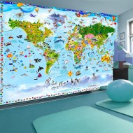 Papier peint  World Map for Kids