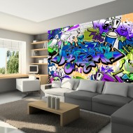 Papier peint  Graffiti violet theme