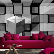 Papier peint  Rubiks cube in gray