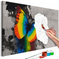Tableau à peindre par soimême  Colourful Butterfly