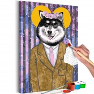 Tableau à peindre par soimême  Dog in Suit