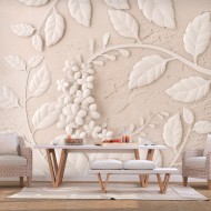 Papier peint  Paper Flowers (Beige)