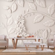 Papier peint  Paper Flowers (Cream)
