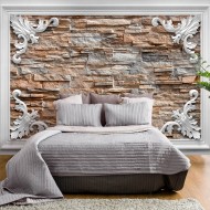 Papier peint  Brick in the Frame (Brown)