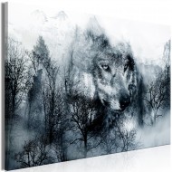 Tableau  Mountain Predator (1 Part) Wide Black and White