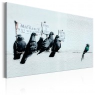Tableau  Protesting Birds by Banksy