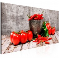 Tableau  Red Vegetables (1 Part) Concrete Narrow
