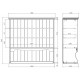 Buffet vaisselier 2P 2T 2P vitrées style anglais blanc 40822
