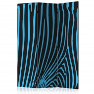 Paravent 3 volets  Zebra pattern (turquoise) [Room Dividers]