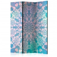 Paravent 3 volets  Girly Mandala (Blue) [Room Dividers]