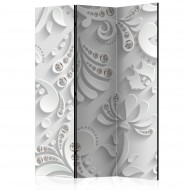 Paravent 3 volets  Flowers with Crystals [Room Dividers]