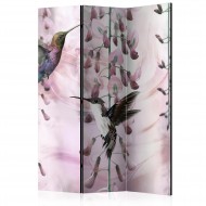 Paravent 3 volets  Flying Hummingbirds (Pink) [Room Dividers]