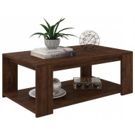 Table Basse Rectangle 2 Plateaux Wengé
