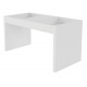 Table Basse Rectangle 68 cm Blanche