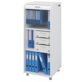 Caisson de Bureau Blanc à Roulettes 108 cm