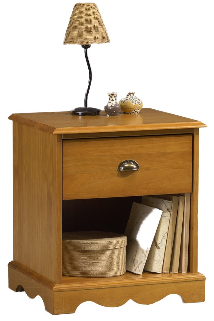 Lit En Pin Anglais Home Interiors - 90x200 Cm - Avec Tiroir + Table De Chevet
