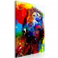 Tableau  Lion and Watercolours (1 Part) Vertical