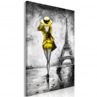 Tableau  Parisian Woman (1 Part) Vertical Yellow