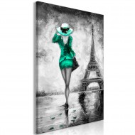 Tableau  Parisian Woman (1 Part) Vertical Green