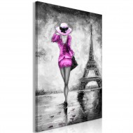 Tableau  Parisian Woman (1 Part) Vertical Pink