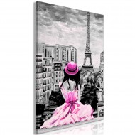 Tableau  Paris Colour (1 Part) Vertical Pink