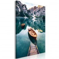 Tableau  Boats In Dolomites (1 Part) Vertical