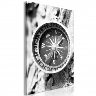 Tableau  Black and White Compass (1 Part) Vertical