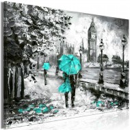 Tableau  Walk in London (1 Part) Wide Turquoise