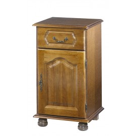 Confiturier Chêne Rustique 1 Porte 1 Tioir 2 Niches L 44.2 H 77.2 P 41 cm