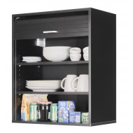 Meuble de Cuisine Noir Largeur 60 cm Hauteur 72 cm