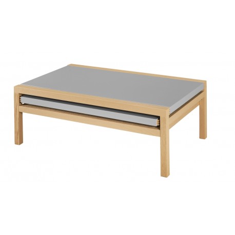 Table Basse Rectangle Extensible Chêne et Taupe