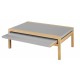 Table Basse Rectangle Extensible Chêne et Taupe