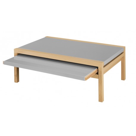 Table Basse Rectangle Extensible Chêne et Taupe