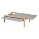 Table Basse Rectangle Extensible Chêne et Taupe