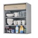 Meuble Cuisine Alu Rideau Blanc Largeur 60 cm Hauteur 72 cm