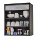 Meuble Cuisine Noir Rideau Blanc Largeur 60 cm Hauteur 72 cm