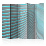 Paravent 5 volets  Neon Blue II [Room Dividers]