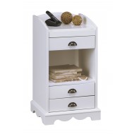 Meuble Box - Meuble d’entrée - Meuble télephone Blanc