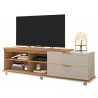 Meuble TV 180 cm TV 75' Maxi  Chêne  Ecru