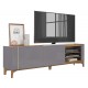 Meuble TV 203 cm TV 72 Pouces Gris Chêne