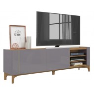 Meuble TV 203 cm TV 72 Pouces Gris Chêne