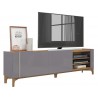 Meuble TV 203 cm TV 72 Pouces Gris Chêne