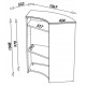 Meuble Bar Comptoir Cuisine 107 cm croquis dimensions