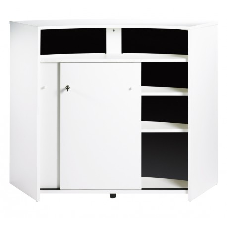 Comptoir d'Acceuil 2 Portes 135 cm Noir