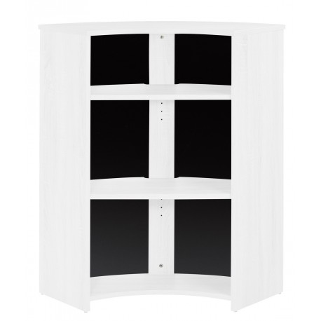 Meuble Bar / Comptoir SIMMOB - Noir, Dimensions 134,5 X 104,8 X 55,3 Cm - 3 étagères, Repose-pieds Métal, Façade Réversible - Fabriqué En France