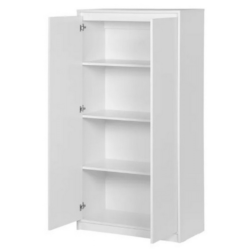 Armoire Haute 2 Portes Blanche - Beaux Meubles Pas Chers