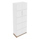 2 Armoires 2 Portes Blanche Haut 180 cm